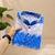 Royal blue color embroidery work & shading print cotton men's kurta payjama set