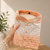 Peach color embroidery work & shading print cotton men's kurta payjama set