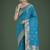 rama silk blend banarasi jacuard work saree with unstitched blouse piece