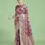 onion silk blend banarasi jacuard work saree with unstitched blouse piece