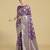 purple silk blend banarasi jacuard work saree with unstitched blouse piece