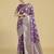purple silk blend banarasi jacuard work saree with unstitched blouse piece