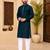 Dark blue color with linen fabric men's kurta payjama set