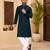 Dark blue color with linen fabric men's kurta payjama set