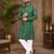 Dark green color traditional chikankari embroidery cotton men's kurta payjama set