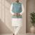 Off white-sky blue color embroidered daaman work shiny silk men's kurta payjama set