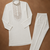 White color elegant neck embroidery silk men's kurta payjama set
