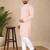 Pink color traditional chikankari embroidery cotton men's kurta payjama set