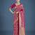 pink silk blend banarasi jacuard work saree with unstitched blouse piece