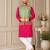 Pista green  color weaving work with ikkat kanjivaram cotton men's kurta payjama set