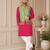 Pista green  color weaving work with ikkat kanjivaram cotton men's kurta payjama set