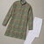 Olive green  color digital print with chikankari embroidery work rayon men's kurta payjama set