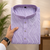 Lavender color unique cross pattern white thread embroidery with silver sequence silk men's kurta payjama set