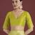 parrot green silk blend banarasi jacuard work saree with unstitched blouse piece