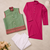 Pista green  color weaving work with ikkat kanjivaram cotton men's kurta payjama set