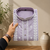 Lavender color embroidery and silver sequence work silk men's kurta payjama set