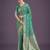 rama silk blend banarasi jacuard work saree with unstitched blouse piece