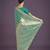 rama silk blend banarasi jacuard work saree with unstitched blouse piece