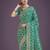 rama silk blend banarasi jacuard work saree with unstitched blouse piece