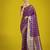 wine silk blend banarasi jacuard work saree with unstitched blouse piece