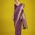 wine silk blend banarasi jacuard work saree with unstitched blouse piece
