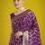 wine silk blend banarasi jacuard work saree with unstitched blouse piece