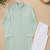Pista color embroidery and silver sequence work silk men's kurta payjama set