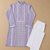 Lavender color embroidery and silver sequence work silk men's kurta payjama set