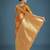 orange silk blend banarasi jacuard work saree with unstitched blouse piece