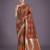 green silk blend banarasi jacuard work saree with unstitched blouse piece