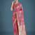 light pink silk blend banarasi jacuard work saree with unstitched blouse piece