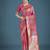 light pink silk blend banarasi jacuard work saree with unstitched blouse piece