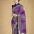 purple silk blend banarasi jacuard work saree with unstitched blouse piece