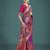 wine silk blend banarasi jacuard work saree with unstitched blouse piece