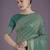 rama silk blend banarasi jacuard work saree with unstitched blouse piece