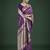 wine silk blend banarasi jacuard work saree with unstitched blouse piece