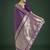 wine silk blend banarasi jacuard work saree with unstitched blouse piece