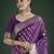 wine silk blend banarasi jacuard work saree with unstitched blouse piece