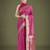 pink silk blend banarasi jacuard work saree with unstitched blouse piece