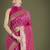 pink silk blend banarasi jacuard work saree with unstitched blouse piece