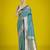 rama silk blend banarasi jacuard work saree with unstitched blouse piece
