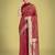 red silk blend banarasi jacuard work saree with unstitched blouse piece