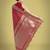 red silk blend banarasi jacuard work saree with unstitched blouse piece
