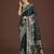 green silk blend banarasi jacuard work saree with unstitched blouse piece