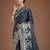 morpich silk blend banarasi jacuard work saree with unstitched blouse piece