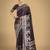 wine silk blend banarasi jacuard work saree with unstitched blouse piece