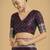 wine silk blend banarasi jacuard work saree with unstitched blouse piece