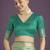 teal green silk blend banarasi jacuard work saree with unstitched blouse piece