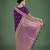 wine silk blend banarasi jacuard work saree with unstitched blouse piece
