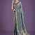 rama silk blend banarasi jacuard work saree with unstitched blouse piece